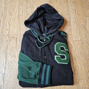 Warner Bros. Harry Potter Slytherin Black and Green Hoodie Size XL